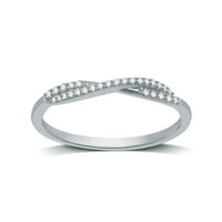 CTTW Lab Grown Diamond Classic Twist Band sterling ezüstben