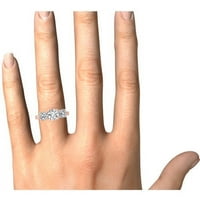 Carat T.W. Gyémánt háromköves 14K rózsa arany eljegyzési gyűrű