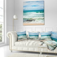Designart Indiai -óceán - Seascape Photography Drow Pillow - 18x18