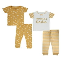 Cutie pite álmodozók kislány és kisgyermek lány szorosan illeszkedő pamut alvó ruházat pizsamák, méretek hónapok-4t