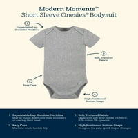 Modern pillanatok: Gerber Baby Boy Boy rövid ujjú Onesies® Bodysuit, újszülött - hónapok
