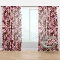 Designart 'Blossom Pink Lii' hagyományos függönypanel