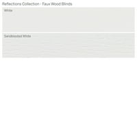 Egyéni reflexiós kollekció, 2 vezeték nélküli fau fa redőnyök, homokfúvott fehér, 1 4 szélesség 72 hosszúság