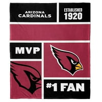 Arizona Cardinals nfl Colorblock Személyre szabott Selyem Touch Sherpa 50 60 dobó takarót dob