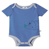 Just Born® Organic Baby Boy Bodysuits, 4-Pack