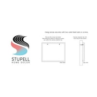 Stupell Industries egyszerű virág csokor elrendezése üveg váza illusztráció festmények Galéria-csomagolt vászon nyomtatás Wall