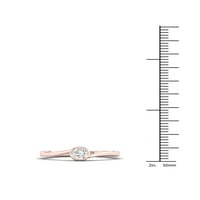 1 5ct TDW Diamond 10K Rose Gold Solitaire Promise Ring