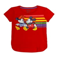 Disney Minnie egér és Mickey Mouse szivárványos grafikus póló