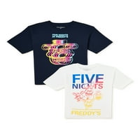 Öt éjszaka a Freddy's Boys grafikus pólóin, 2-Pack, 4-18 méretű