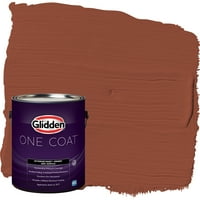 Glidden egy réteg külső festék és alapozó, Burled Redwood Red, gallon, félig fényes