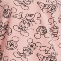 Disney Mickey Mouse Juniors Allover Nyomtatott Plüss Gyapjú Pulóver