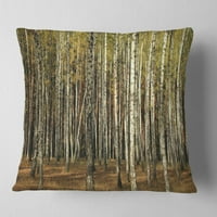 Designart zöld őszi erdő vastag fákkal - erdei Dobópárna-16x16