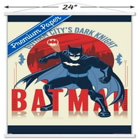 Képregény Batman-Gotham City Sötét Lovag fali poszter fa mágneses kerettel, 22.375 34