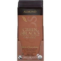 Zöld és fekete, bio mandula tej csokoládé, 3. oz