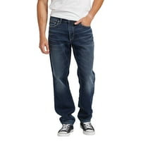 Silver Jeans Co. férfiak Eddie Athletic Fit kúpos láb farmer, derékméret 30-42