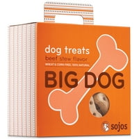 Sojos nagy kutya ropogós természetes kutya-kezelések, marhahúsos pörkölt, 12 uncia doboz