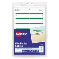 Avery nyomtasson vagy írjon Fájlmappa címkéket, 7 16, Fehér zöld sáv, 252 csomag