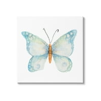 Stupell Industries Elegáns kék pillangó rovar állati akvarell hatású
