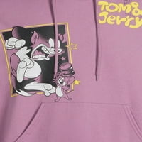 Tom és Jerry férfi grafikus kapucnis pulóver, S-2XL méretű