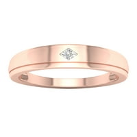 Imperial 1 20ct TDW Diamond 10K Rose Gold Men's Solitaire Ring