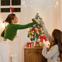 Smilemart ft karácsonyfa meleg lámpákkal és piros bogyókkal, fagyos whited
