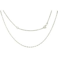 Brilliance Fine Jewelry 10K fehérarany DC szingapúri lánc adj nyaklánc, 18 -20