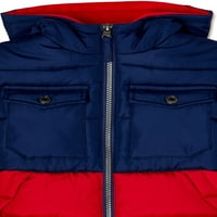 ixtreme fiúk colorblock pop zip téli puffer dzseki, méret 4-18