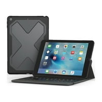 Robusztus Messenger-háttérvilágítású tok és Bluetooth billentyűzet-Apple iPad 9.7? - Fekete