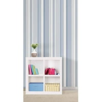 NuWallpaper Kék napellenző csík Vinyl héja és Stick tapéta, 216-in 20,5-in, 30. sq. ft