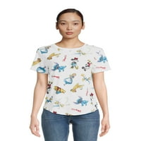 Disney női nyomtatási póló rövid ujjú, méretű xs-xxxl