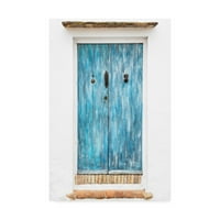 Védjegy képzőművészet 'Made in Spain régi kék ajtó' vászon művészet Philippe Hugonnard