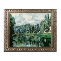 Védjegy Képzőművészet A Marne bankjai a krétilán vászon művészete: Paul Cezanne, arany díszes keret