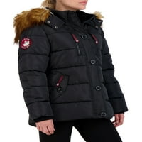 Kanadai időjárási felszerelés női rövid parka puffer kabát
