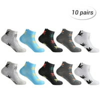 Pár férfi Sports zokni, 7,5-10 méretű. Öt színű juharlevél kialakítás