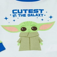 Baby Yoda kisgyermek fiúk hosszú ujjú, fitt pamut pizsamák, szett