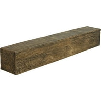 Ekena Millwork 6 H 8 D 48 W durva fűrészfűrészes fa kandalló kandalló, prémium idős