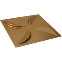 Ekena Millwork 5 8 W 5 8 H Pinwheel endurawall dekoratív 3D -s falpanel, fényes kabát arany