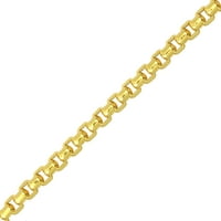 Brilliance Fine Jewelry 10K sárga arany DC kerek bo lánc nyaklánc, 22