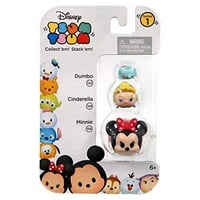 Disney Tsum Tsum Dumbo, Hamupipőke és Minnie egér mini figurák, csomag