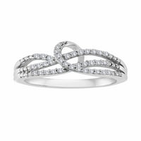 Brilliance Fine Jewelry Carat T.W. Valódi gyémánt sterling ezüst divatgyűrű