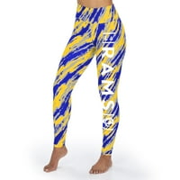 Zubaz NFL Női Los Angeles Rams átlós csíkos nadrág