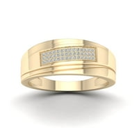 1 8ct tdw gyémánt 10k sárga arany férfi gyűrű