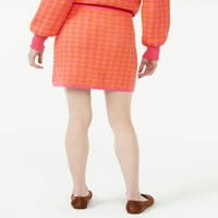 Ingyenes összeszerelés női tweed mini pulóver szoknya