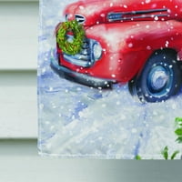 Caroline kincsei APH9639CHF Vintage Farm teherautó és karácsonyfa vászon ház mérete kültéri-zászlók, Többszínű