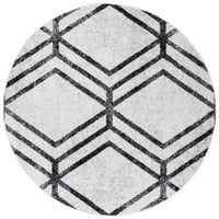 Adirondack Bailey geometriai futó szőnyeg, elefántcsont faszén, 2'6 8 '