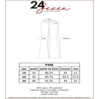 24 Seven Comfort Apparel Plus Size Plus széles lábú palazzo nadrág