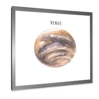 Designart 'Absztrakt Planet Vénusz' Bohemian & Eklektikus keretes művészet