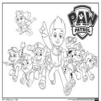 Paw Patrol Cartoon TV -műsor színező poszter 24x18