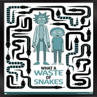 Rick és Morty-hulladék kígyók fal poszter, 22.375 34