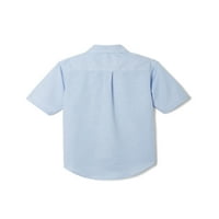 Francia pirítós fiúk iskolai egyenruhás rövid ujjú oxfordi ing, méret 4- és husky